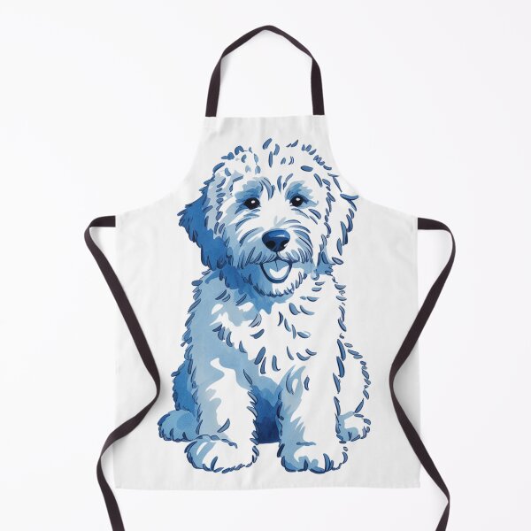 Artikelvorschau, Blauer Goldendoodle-Welpe – Niedliche Doodle-Hundeillustration entworfen und verkauft von Random Candy Studio.