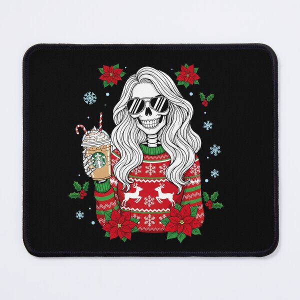 Item preview, Cool Skeleton Christmas Vibes | Trendy Gothic Holiday Coffee Art designed and sold by ColorSplash123.