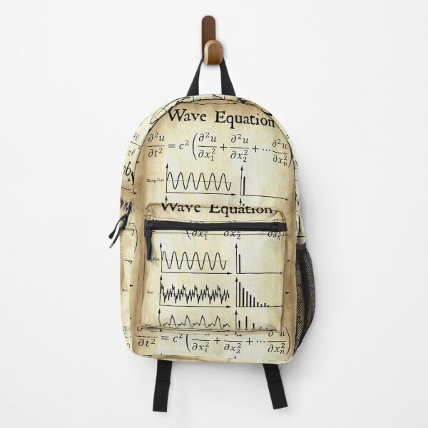Item preview, Nerdy Vintage Wave Equation Science Teacher Black Text Parchment designed and sold by MathWare MathClips.