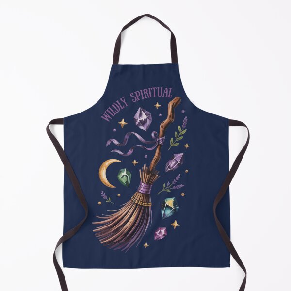 Item preview, Wildly Spiritual - Witch's Broomstick Art Purple Jewel Tone Watercolor designed and sold by Random Candy Studio.