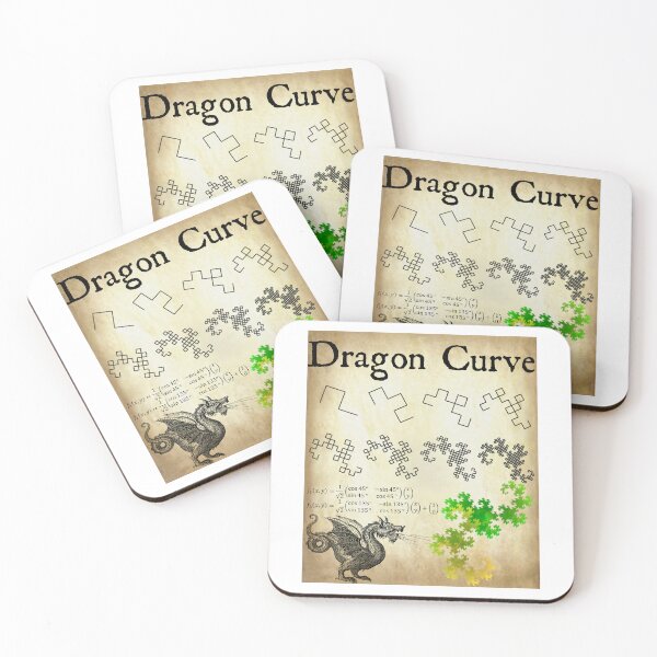 Item preview, Nerdy Vintage Dragon Curve Science Teacher Black Text Parchment designed and sold by MathWare MathClips.