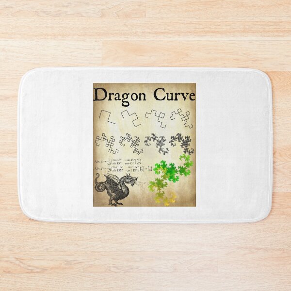 Item preview, Nerdy Vintage Dragon Curve Science Teacher Black Text Parchment designed and sold by MathWare MathClips.