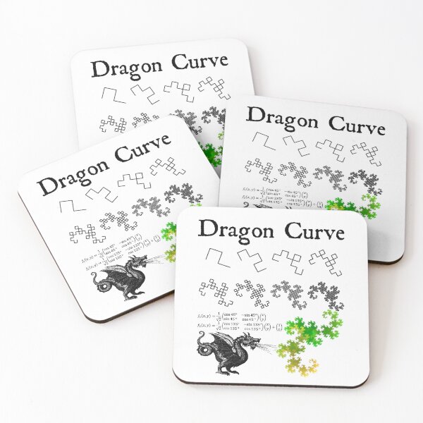 Item preview, Nerdy Vintage Dragon Curve Science Teacher Black Text designed and sold by MathWare MathClips.