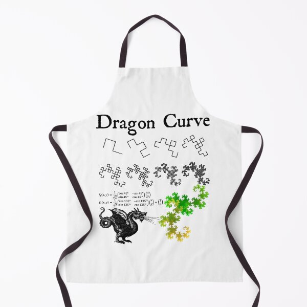 Item preview, Nerdy Vintage Dragon Curve Science Teacher Black Text designed and sold by MathWare MathClips.