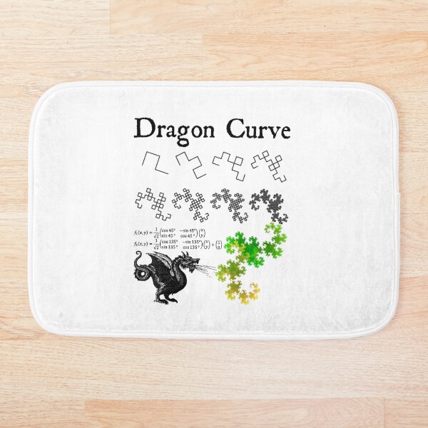 Item preview, Nerdy Vintage Dragon Curve Science Teacher Black Text designed and sold by MathWare MathClips.