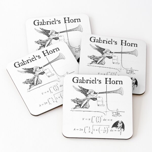 Item preview, Nerdy Vintage Gabriel's Horn Math Science Teacher Black Text designed and sold by MathWare MathClips.