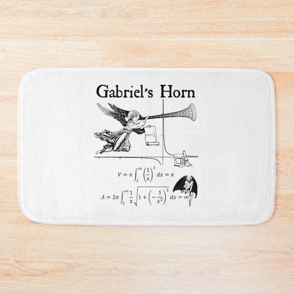 Item preview, Nerdy Vintage Gabriel's Horn Math Science Teacher Black Text designed and sold by MathWare MathClips.