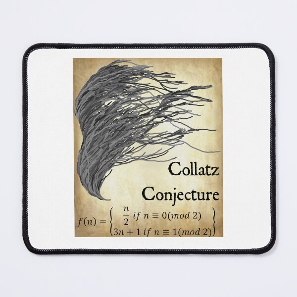 Item preview, Nerdy Vintage Collatz Conjecture 3n+1 Problem l Math Science Teacher Black Text Parchment designed and sold by MathWare MathClips.