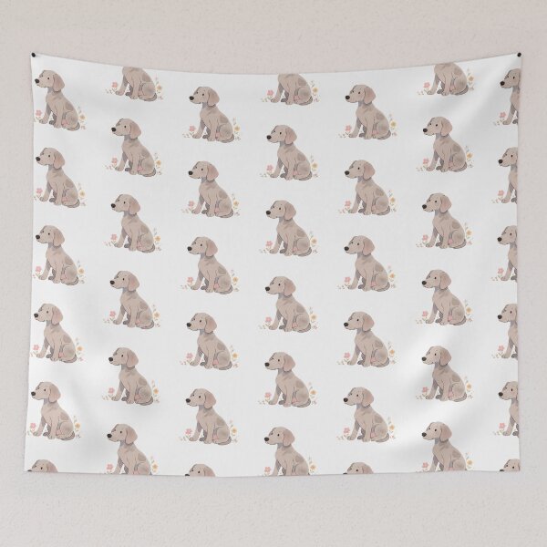 Item preview, Weimaraner Puppy Nursery Art designed and sold by TheAnimalZ00.