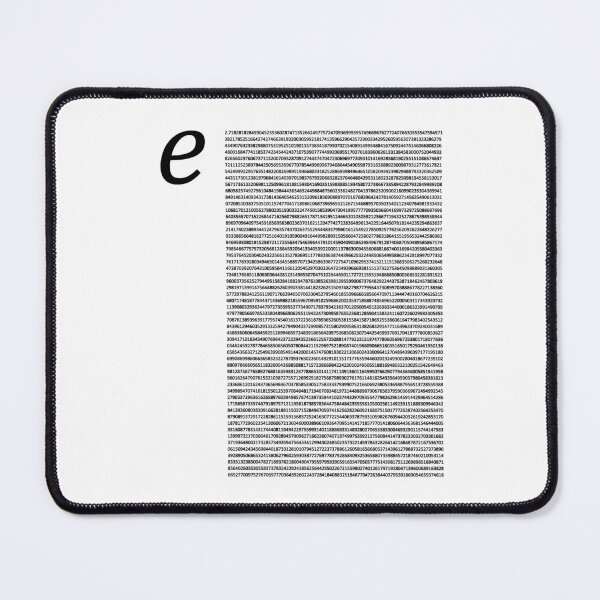 Item preview, Nerdy Vintage  Digits of e Euler's Constant Math Teacher Black Text designed and sold by MathWare MathClips.