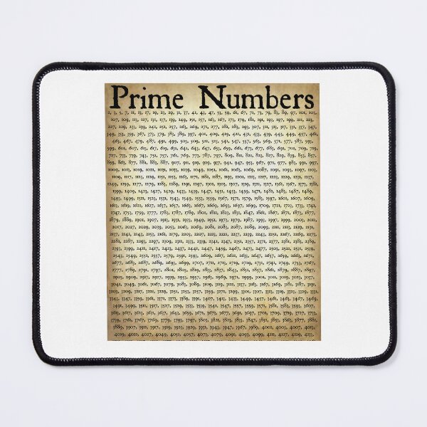 Item preview, Nerdy Vintage  Prime Numbers Math Teacher Black Text Parchment designed and sold by MathWare MathClips.