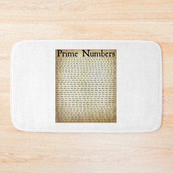 Item preview, Nerdy Vintage  Prime Numbers Math Teacher Black Text Parchment designed and sold by MathWare MathClips.