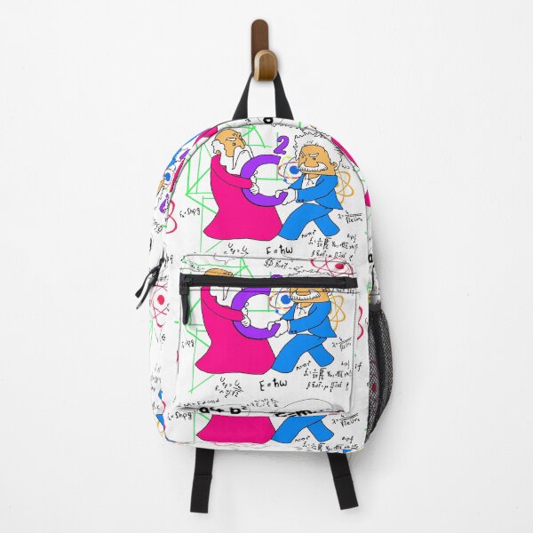Item preview, Funny Nerdy Pythagoras and Einstein Fighting over C squared Teacher Black Text designed and sold by MathWare MathClips.