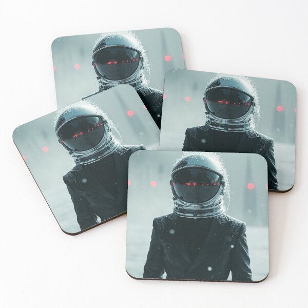 Item preview, Lucan Calder: Snowbound Voyager - Astronaut in Winter Suit and Black Coat designed and sold by Artfully Entertained.