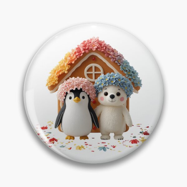 Item preview, Flower Crown Penguin: A whimsical penguin adorns a vibrant floral crown, captured in a charming illustration that evokes joy and a touch of nature's beauty. designed and sold by PWDigitalArt.