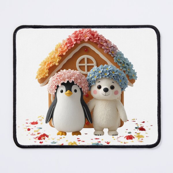 Item preview, Flower Crown Penguin: A whimsical penguin adorns a vibrant floral crown, captured in a charming illustration that evokes joy and a touch of nature's beauty. designed and sold by PWDigitalArt.
