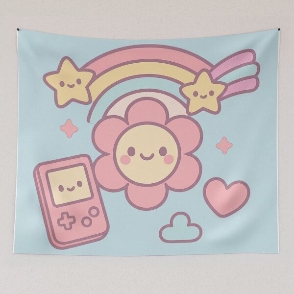 Item preview, Pistal kawaii flower with rainbow  designed and sold by The-design24.
