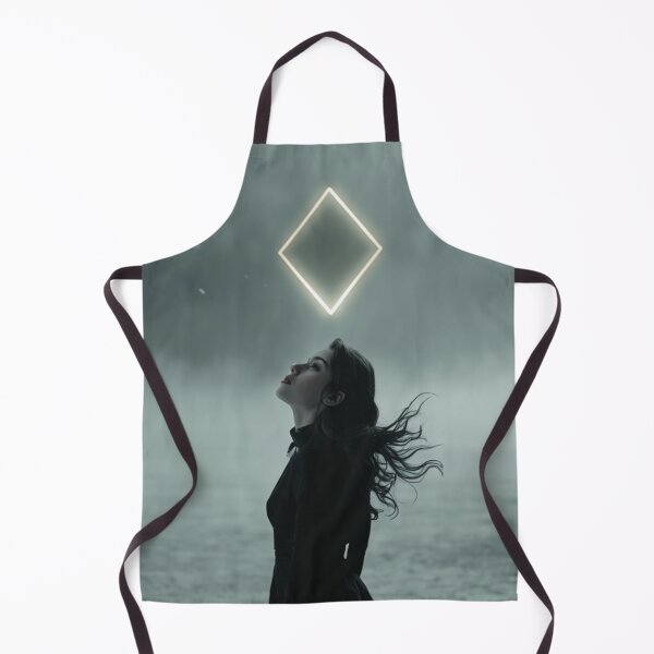 Item preview, Whispers of Light - Noir Woman with Diamond Halo Mirror designed and sold by Artfully Entertained.