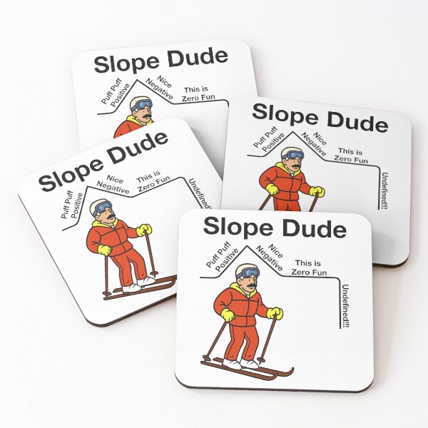 Item preview, Nerdy Slope Dude Middle School Math Teacher Black Text designed and sold by MathWare MathClips.