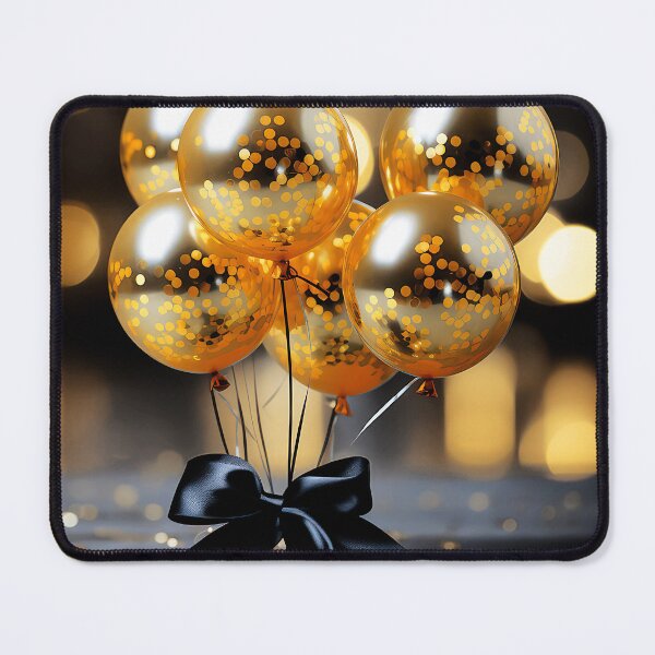 Item preview, Celebrate With Golden Balloons And (Faux) Sparkles Art designed and sold by DEC02.