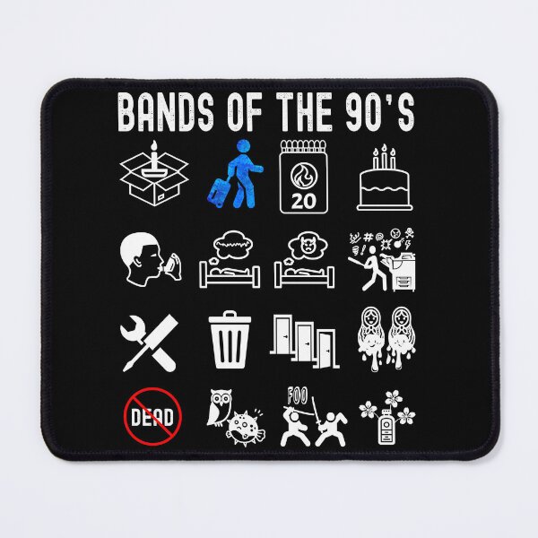 Item preview, Funny Nerdy More Iconic 90s Alt Rock Band Icons designed and sold by MathWare MathClips.