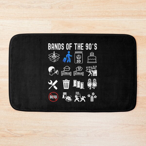 Item preview, Funny Nerdy More Iconic 90s Alt Rock Band Icons designed and sold by MathWare MathClips.