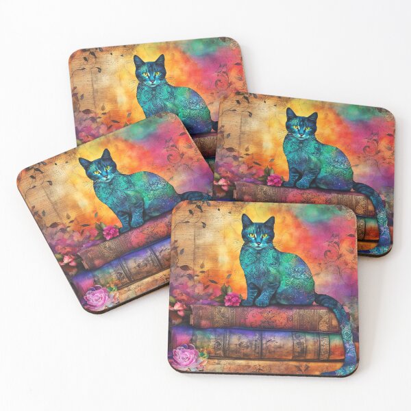Item preview, Mystical Cat Casting Magical Spells From Ancient Books designed and sold by DEC02.