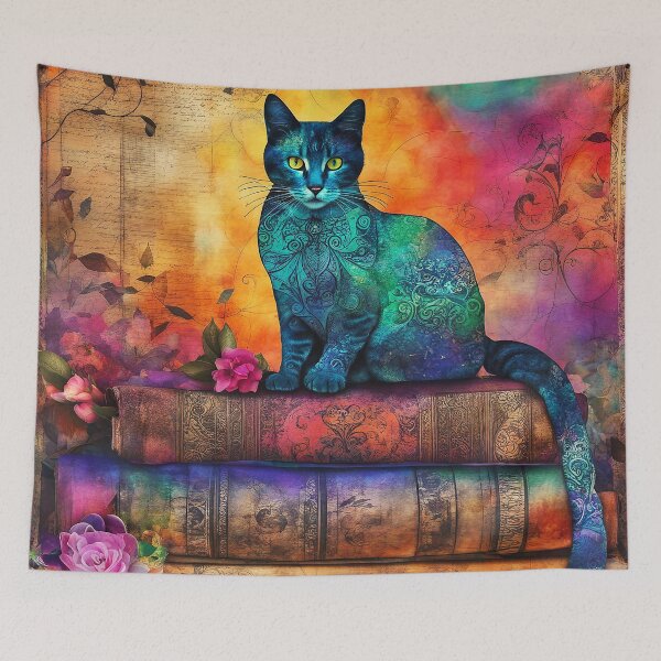 Item preview, Mystical Cat Casting Magical Spells From Ancient Books designed and sold by DEC02.