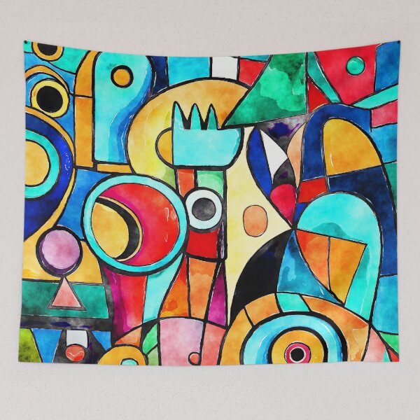 Item preview, Cubism Sophisticated Avant-Garde Colorful Abstract Art Designs  designed and sold by DEC02.