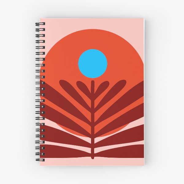 Item preview, Tropical Botanical and Sun in Dusty Pink Burgundy Red Blue designed and sold by nineFlorals.