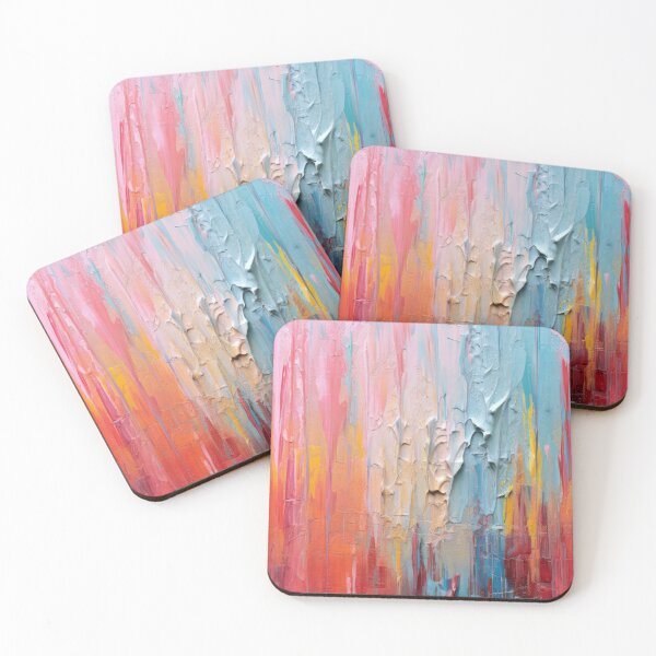 Item preview, Sweet Pink Cotton Candy Colorful Palette Knife Abstract designed and sold by DEC02.