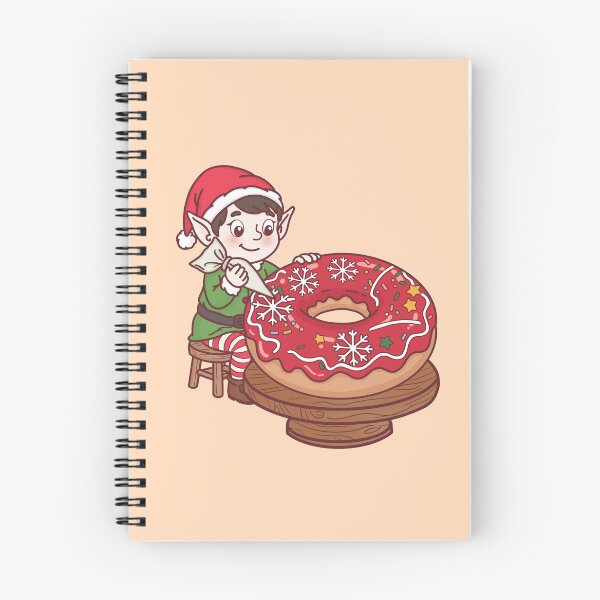 Item preview, Christmas Elf Decorating Donut – Cute Holiday Bakery Art designed and sold by BGMeYou.