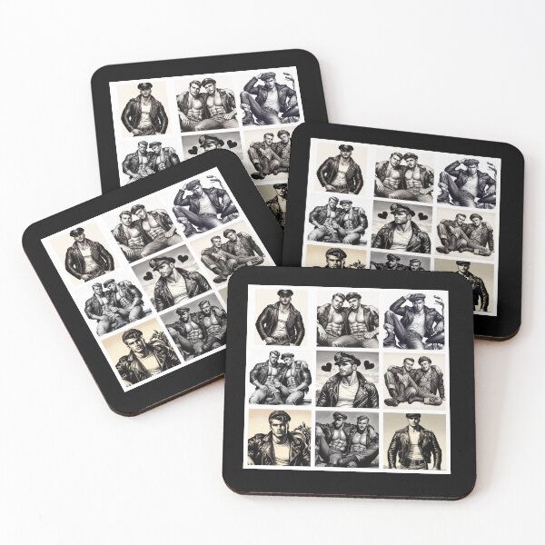 Item preview, 1940s Biker Boys Hangout Tom of Finland Tribute Leather Bikers Pride Graphic Design designed and sold by ItsAKinkThing.