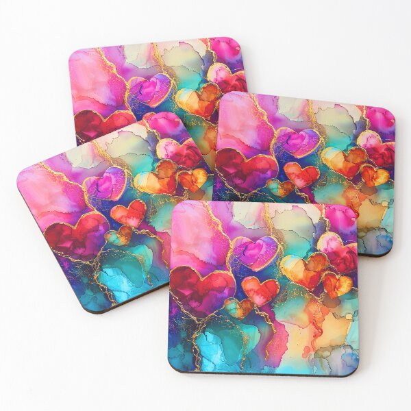 Item preview, Breathtaking Hearts Colorful Alcohol Ink Abstract Art Designs designed and sold by DEC02.