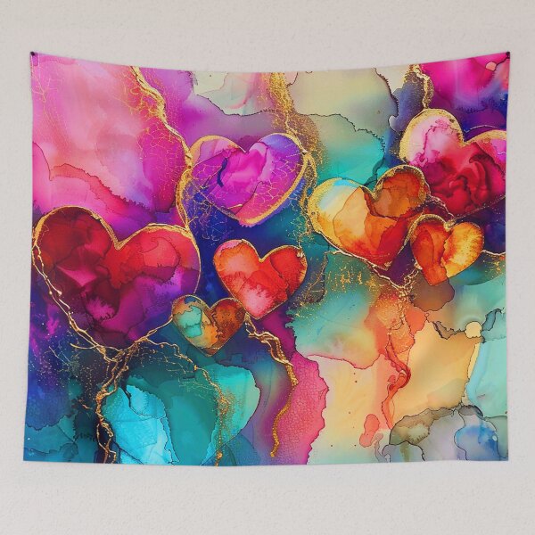 Item preview, Breathtaking Hearts Colorful Alcohol Ink Abstract Art Designs designed and sold by DEC02.
