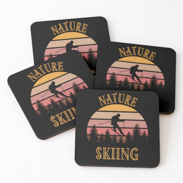 Item preview, Nature Skiing Retro Sunset Adventure Design designed and sold by Ekracreatives.