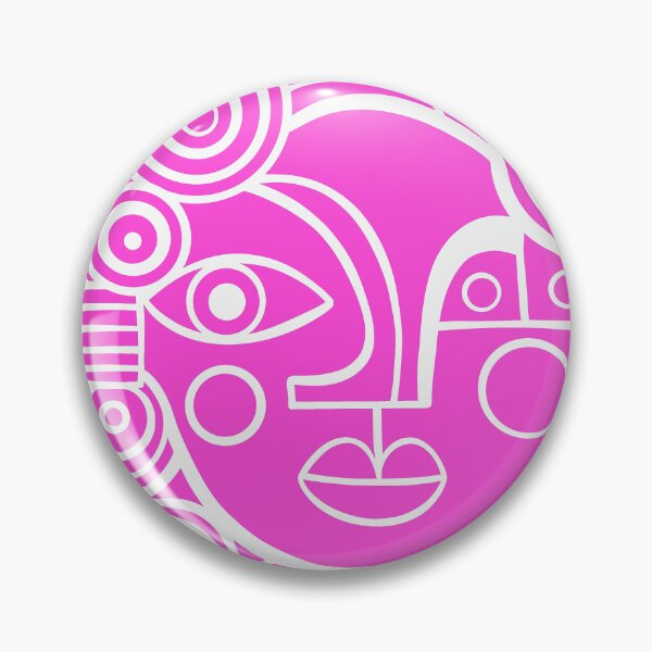 Item preview, Cubism Hot Pink Abstract Art Face Line Design  designed and sold by DEC02.