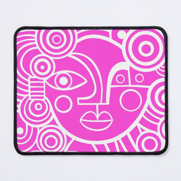 Item preview, Cubism Hot Pink Abstract Art Face Line Design  designed and sold by DEC02.
