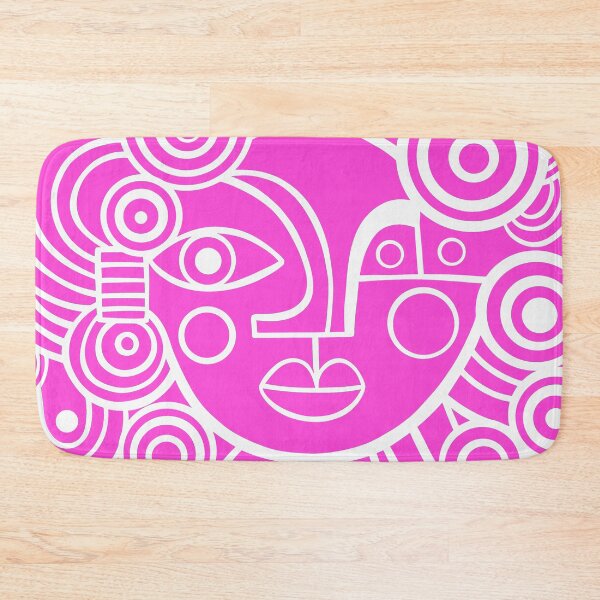 Item preview, Cubism Hot Pink Abstract Art Face Line Design  designed and sold by DEC02.