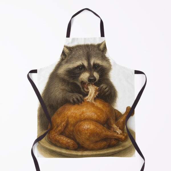 Item preview, Raccoon Eating a Thanksgiving Turkey designed and sold by thehaywirehoney.