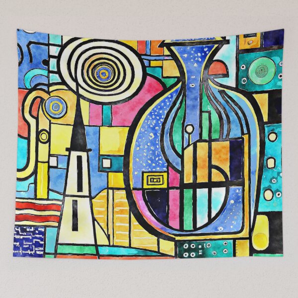 Item preview, Cool, Sleek, And Chic Cubism Colorful Abstract Art designed and sold by DEC02.