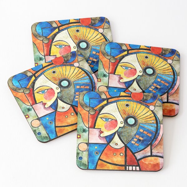 Item preview, Exotic Cubism Art Exquisite Face Colorful Abstract Designs designed and sold by DEC02.