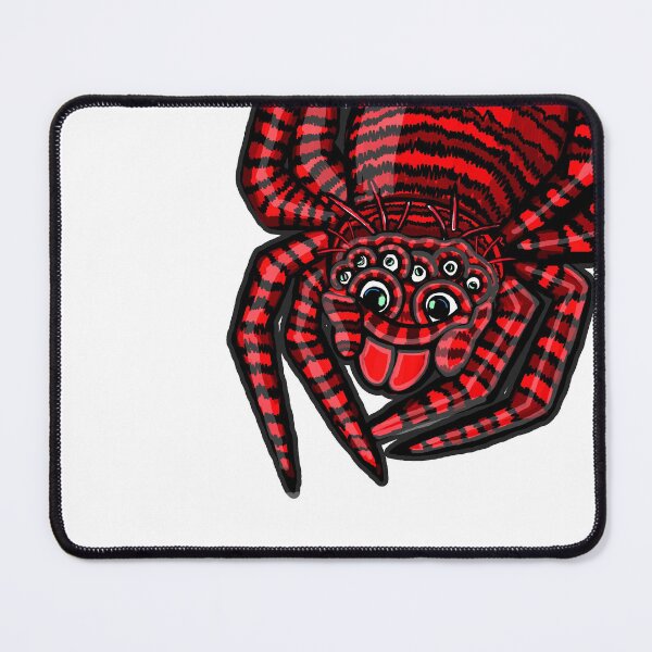 Item preview, Anansi Inspired Friendly Striped Crimson & Black Spider designed and sold by EMJeanmougin.