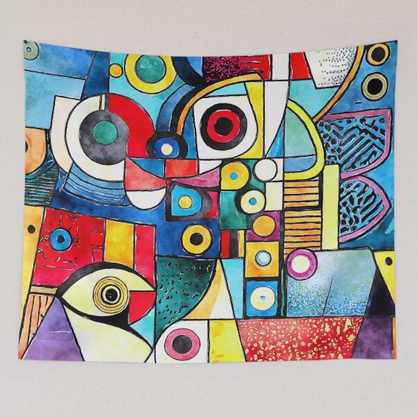 Item preview, Chic, Sophisticated Cubism Abstract Design Colorful Digital Art  designed and sold by DEC02.