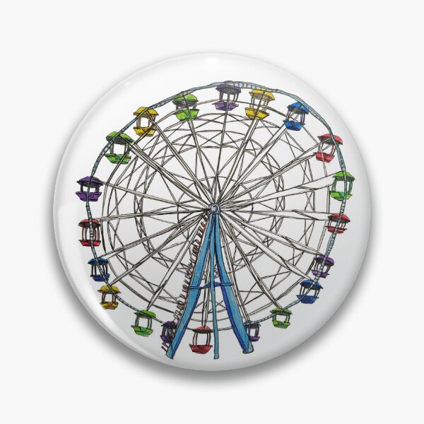 Item preview, Hand Drawn Ferris Wheel designed and sold by Lena Draws.