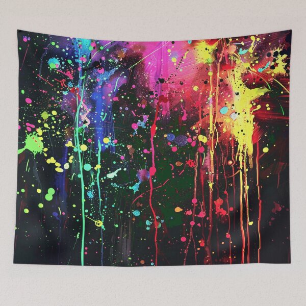 Item preview, Contemporary Modern Paint Splatter And Splashes Colorful Abstract  designed and sold by DEC02.
