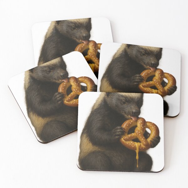 Item preview, Honey Badger Eating a Pretzel designed and sold by thehaywirehoney.
