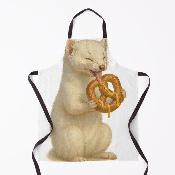 Item preview, Ermine Eating a Cheesy Pretzel designed and sold by thehaywirehoney.