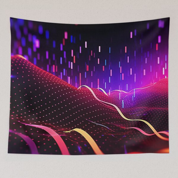 Item preview, Techno Futuristic Fantasy World In Neon-Colored Hues designed and sold by DEC02.