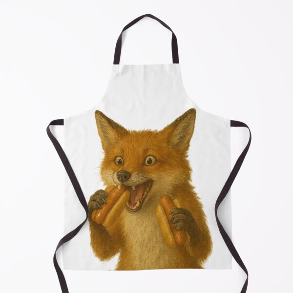 Item preview, Fox Eating Hot Dogs Happy designed and sold by thehaywirehoney.